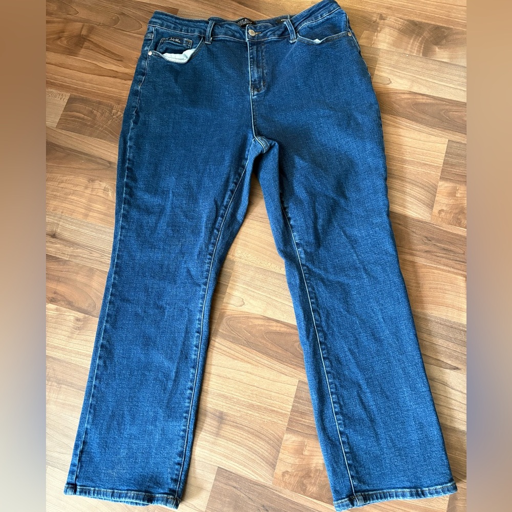 Judy Blue Straight Fit Jeans Womens Size 20W Blue Dark Wash Cotton Stretch